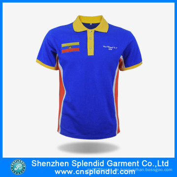 Guangdong Herren Kleidung Benutzerdefinierte Baumwolle Blau Druck Polo-Shirt